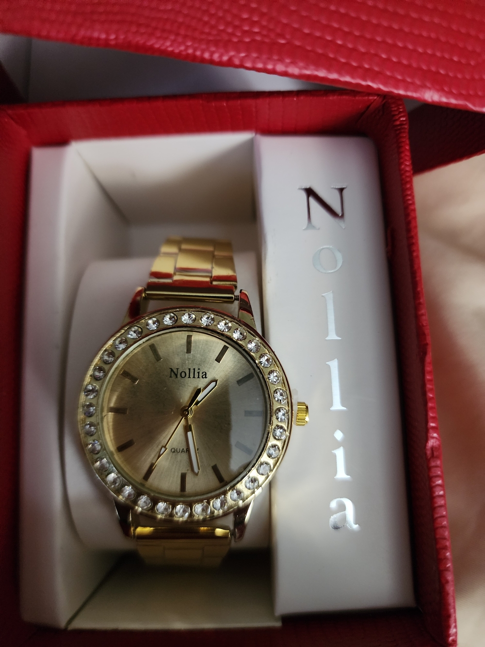 Nollia Gold Crystal Accent Women's Watch